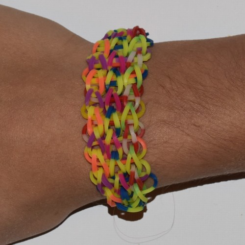 Triple single rainbow hot sale loom bracelet